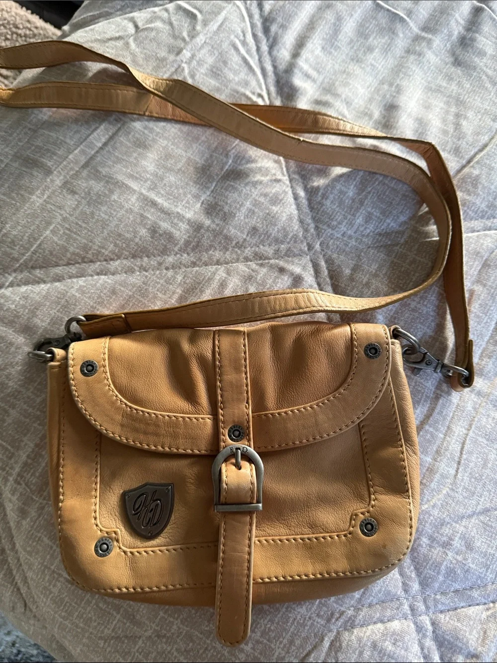 Harley-Davidson Tan Crossbody Bag - Picture 1 of 3